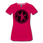 M.I.K.E. Logo, Black T-Shirt (Womens) - dark pink