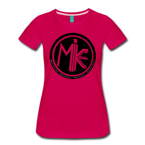 M.I.K.E. Logo, Black T-Shirt (Womens) - dark pink