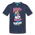 Aah! Not Dressed For Youtube, Girl Character T-Shirt (Youth) - navy