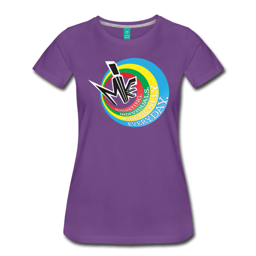 M.I.K.E. Logo, Multicolor T-Shirt (Womens) - purple