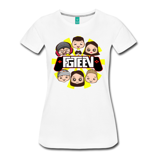 FGTeeV Controller Family Logo (Womens) - white