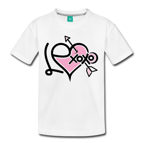 LEXoxo Logo, Cupid's Heart T-Shirt (Youth) - white