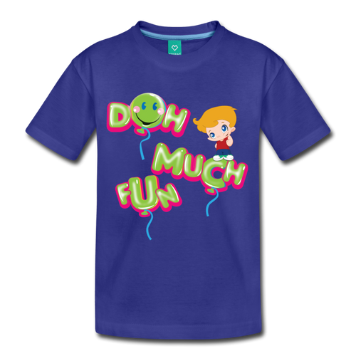 Doh Much Fun T-Shirt (Youth) - royal blue
