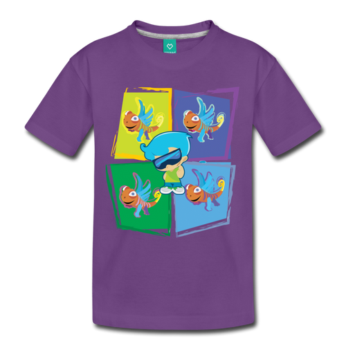 It's Cool Chase With Clarence T-Shirt (Youth) - purple