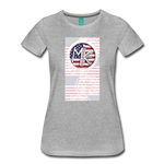 M.I.K.E. Logo, Flag T-Shirt (Womens) - heather gray