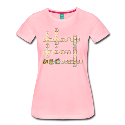 YouTube Scrabble T-Shirt (Womens) - pink