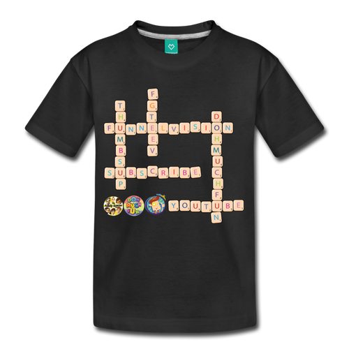 YouTube Scrabble T-Shirt - black