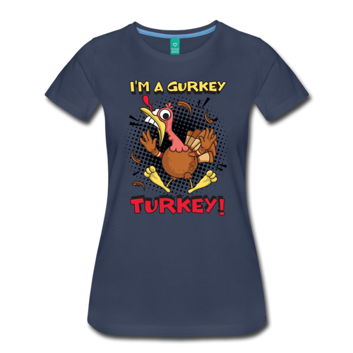 I'm A Gurkey Turkey T-Shirt (Womens) - navy