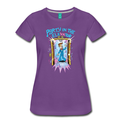 Party In The Elevator T-Shirt (Womens) - purple