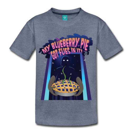 My Blueberry Pie Got Flies In It! T-Shirt (Youth) - heather blue