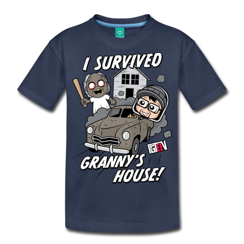 I Survived Granny's House T-Shirt (Youth) - navy