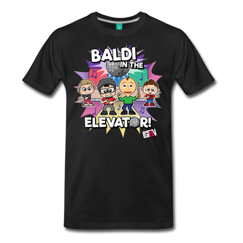 Baldi in the Elevator T-Shirt (Mens) - black