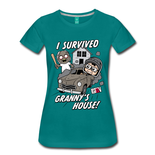 I Survived Granny's House T-Shirt (Womens) - teal
